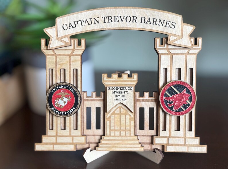 Engineering Retirement Sign Custom Engineer Wooden Castle Plaque | US Army Engineer Sign | Engineer ...