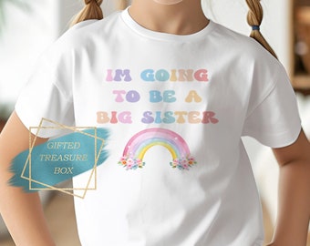 Big Sister Announcement T-shirt, Sibling Reveal Tee