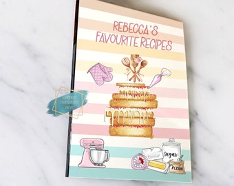 Personalized Kids Baking Recipe Notebook, A5 Cooking Gift