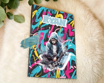Personalized Skater Boy Notebook, A5 Kids Journal