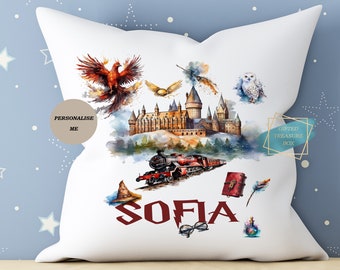 Personalized Wizard Kids Cushion - Magic Nursery Decor
