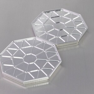 Machined Aluminum Drink Coaster 4x4 Stackable image 2