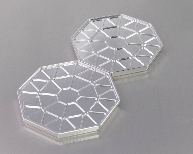 Machined Aluminum Drink Coaster 4x4 Stackable image 2