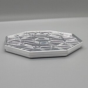 Machined Aluminum Drink Coaster 4x4 Stackable image 5