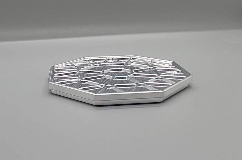 Machined Aluminum Drink Coaster 4x4 Stackable image 5