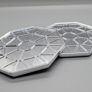 Machined Aluminum Drink Coaster 4x4 Stackable image 3