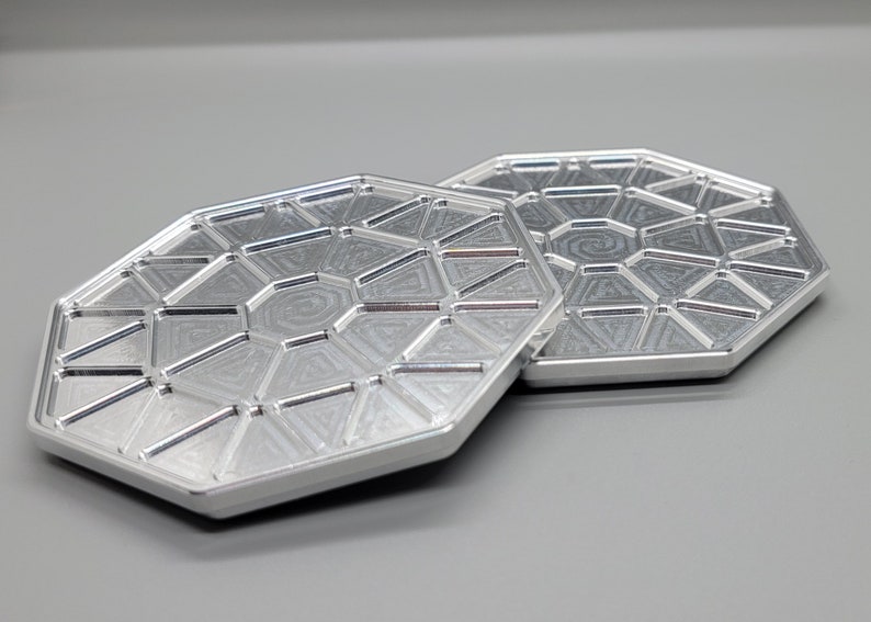 Machined Aluminum Drink Coaster 4x4 Stackable image 3