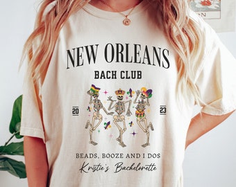 Custom Name Bachelorette Shirts, BACH TOUR, Bach Club Party Tee, Bridal Party Gifts, Bach Trip, Personalized Bride, New Orleans Bachelorette