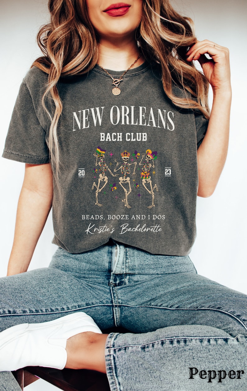 Custom Name Bachelorette Shirts, BACH TOUR, Bach Club Party Tee, Bridal Party Gifts, Bach Trip, Personalized Bride, New Orleans Bachelorette image 3