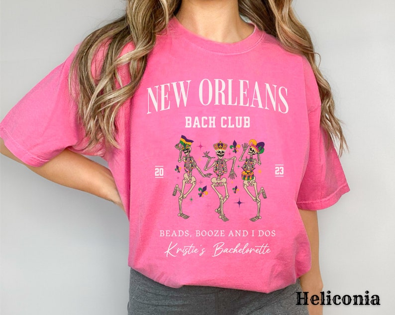 Custom Name Bachelorette Shirts, BACH TOUR, Bach Club Party Tee, Bridal Party Gifts, Bach Trip, Personalized Bride, New Orleans Bachelorette image 6