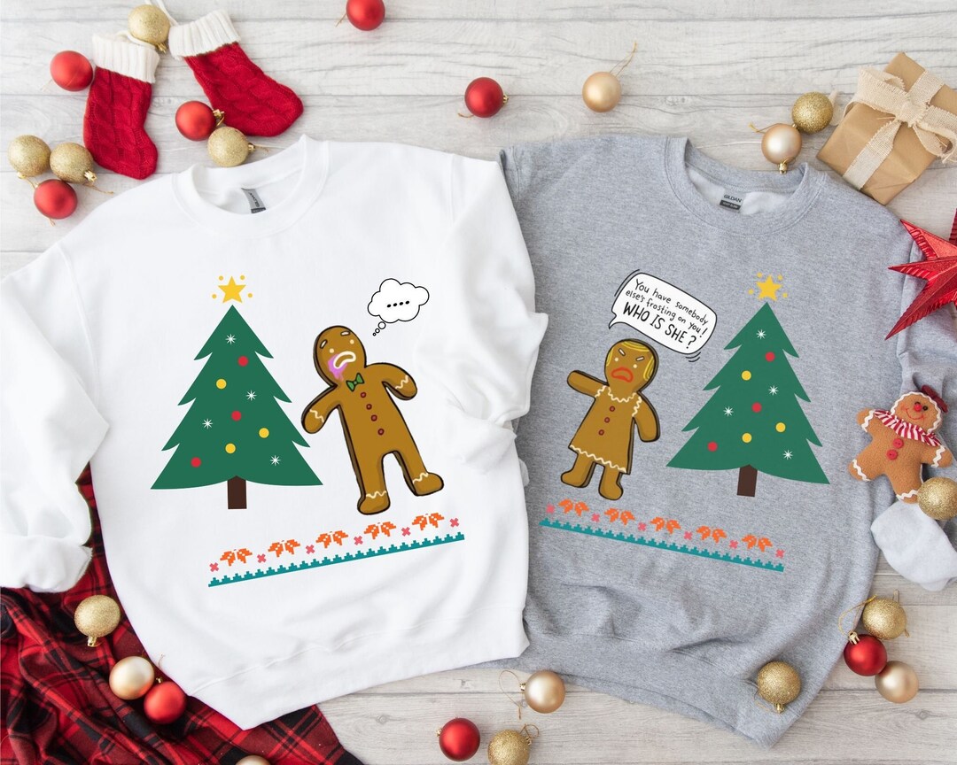Ugly Christmas Sweater Couple, Matching Couples Ugly Christmas Sweater ...