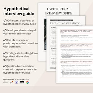 Hypothetical Interview Guide & Worksheet | Interview Preparation | Top Interview Questions and Answers | Case Questions| Question Bank