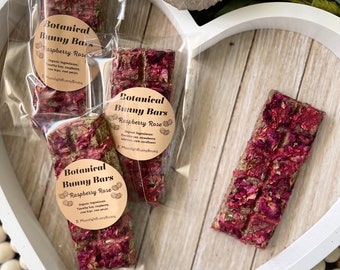 Botanical Bunny Bars~ Raspberry Rose~ OAT FREE~Timothy Hay Based Treats, Crunchy snacks for Rabbits, & Small Pets, Healthy and Guilt Free