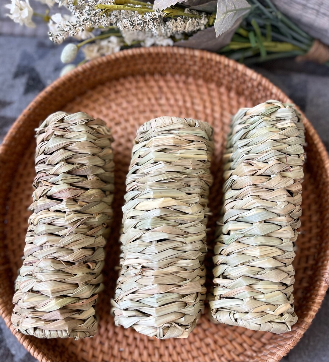 Seagrass Tunnels Natural Chew Toys, Foraging Toy, Bunny Enrichment