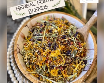 Signature Blend~ Herbal Forage, Naturally full of nutrients, Perfect Hay/Greens/Pellet Topper for Rabbit, Hamster, Guinea Pig, Chinchilla