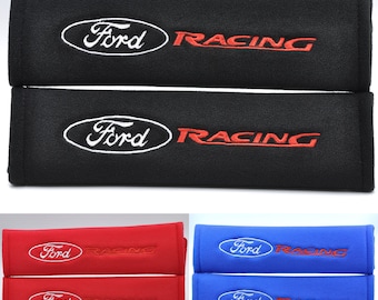 2 Pieces 1 PAIR Ford Racing Embroidery Soft Safety Seat Belt Cover Cushion Shoulder Pads black red blue gray yellow green pink brown white Etsy