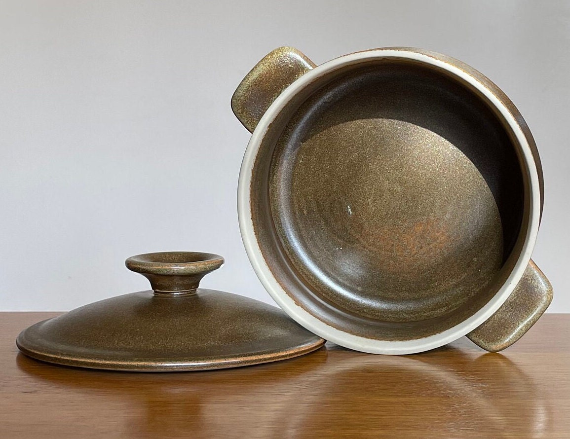 Vintage Temuka Pottery New Zealand Small Lidded Casserole Midcentury