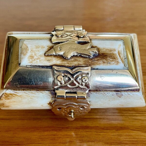 Brass and Bone Table Etsy