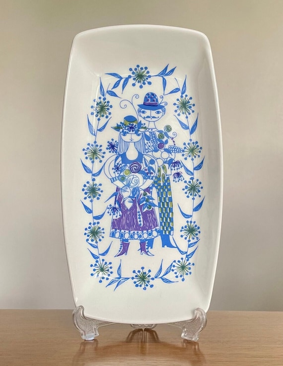 Vintage Figgjo Norway Lotte Sandwich Plate | Number 2136