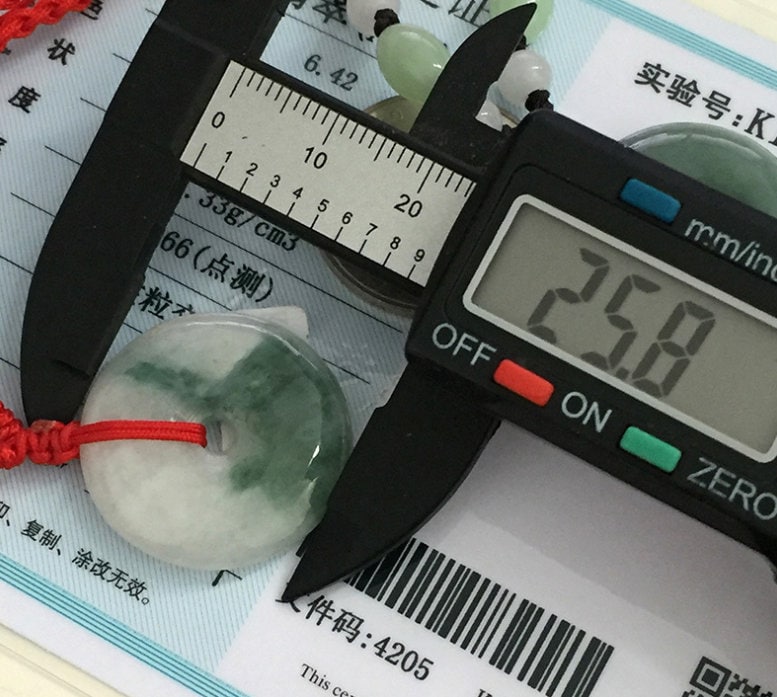 Genuine Certificate Jade Good Luck Protection Necklace, Green Jade