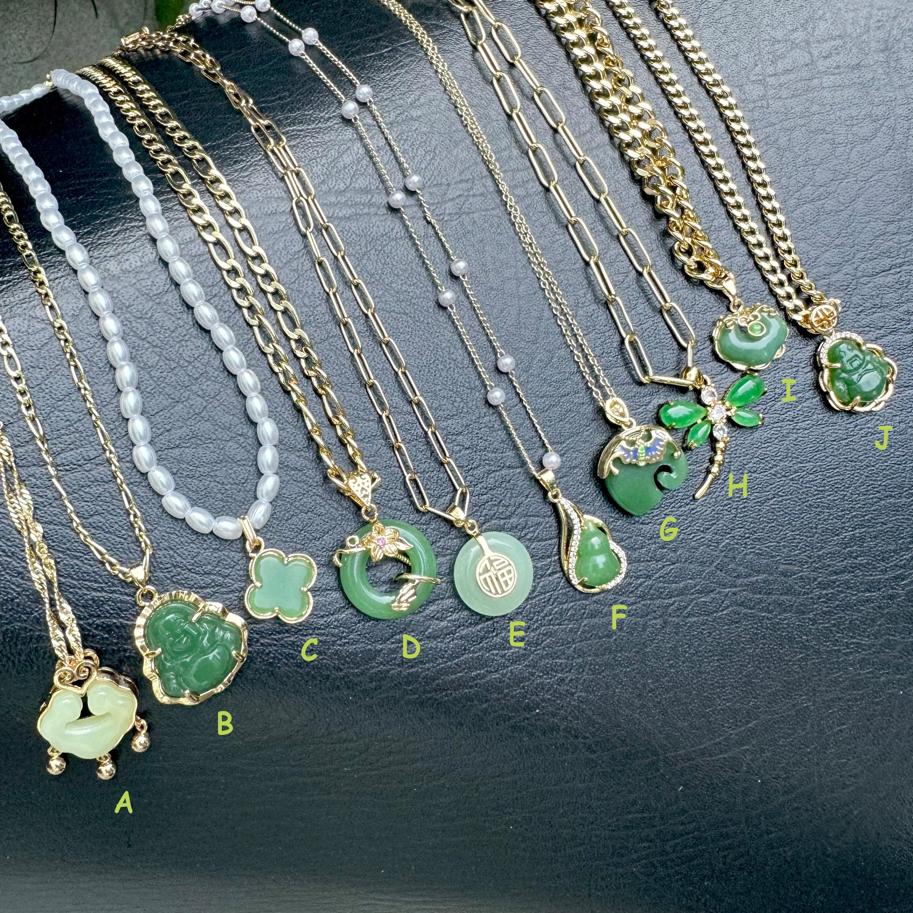 Custom Jade Necklace, Jade Pendant Necklace, Customizable Jade