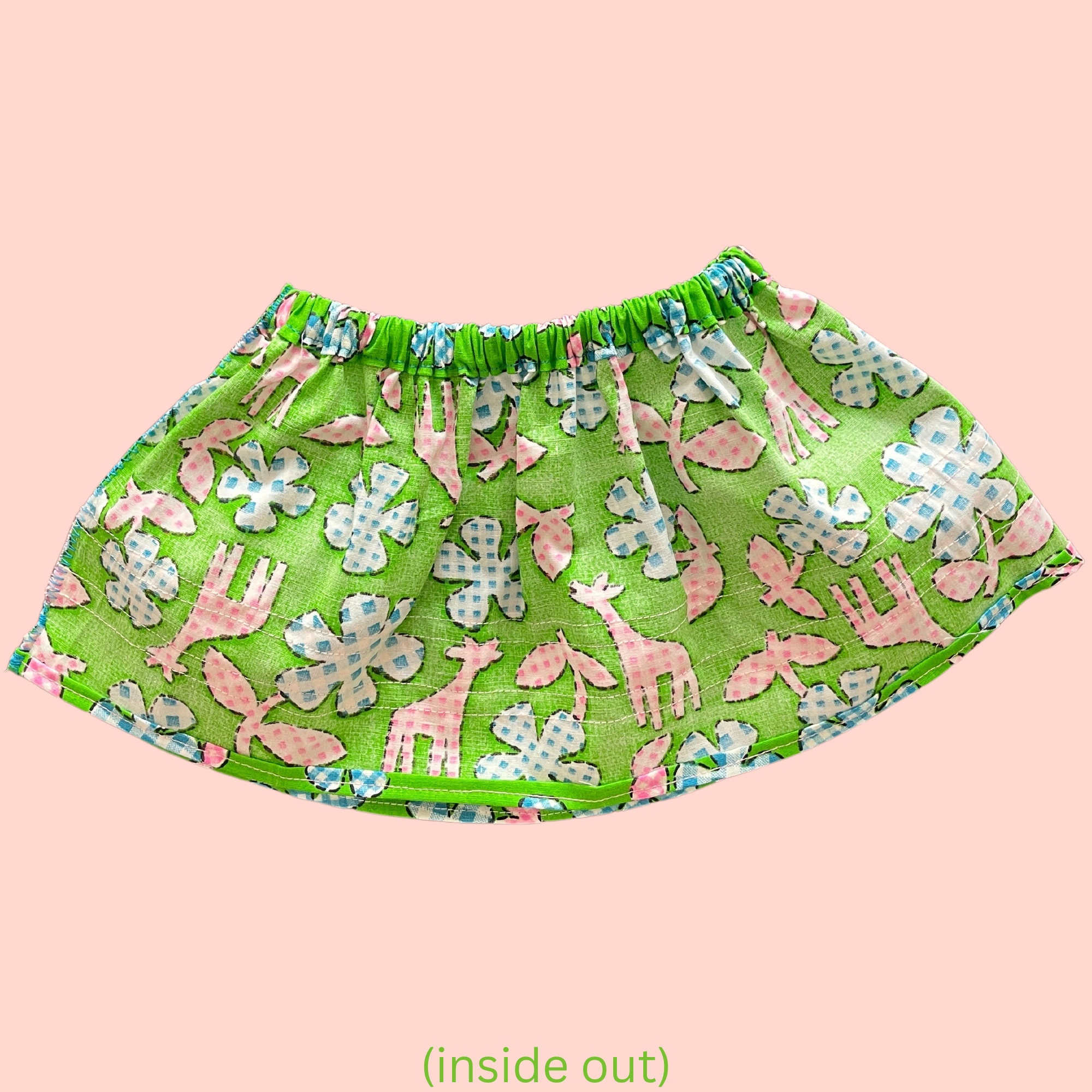 Green Babycord Skirt