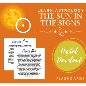 The Sun in the Signs - Astrology Flashcards Printable