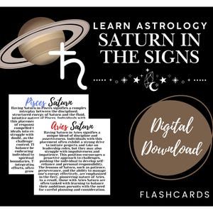 Saturno en los signos - Fichas de astrología para imprimir