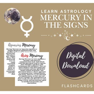 Mercury in the Signs - Astrology Flashcards Printable
