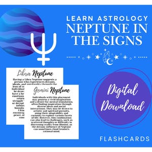 Neptuno en los signos - Fichas de astrología para imprimir