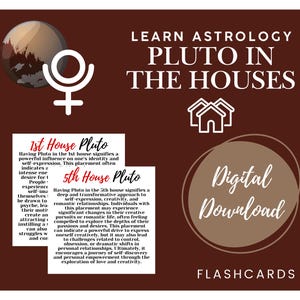 Plutón en las Casas - Fichas de Astrología Imprimibles
