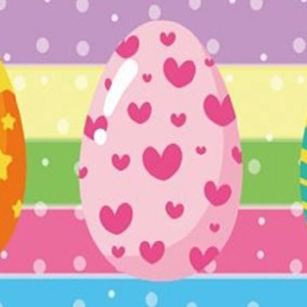 Easter "Bunny Eggs"?? Wired Ribbon, Craft Supplies for Making Handmade Wreaths and Bows -2.5 inches x 10 Yards (30 feet)