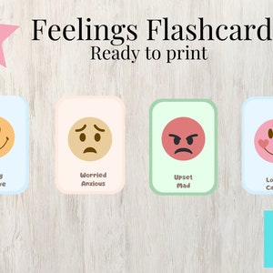 Emoção Smiley Faces Flashcards | 10 cartas