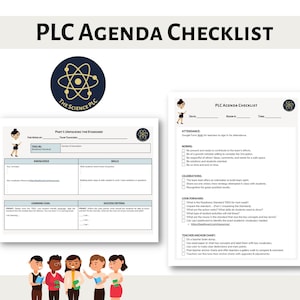 PLC Agenda Checklist for Primary and Secondary Schools, Organize Educational Department Meetings, Lesson Plan Preparation, Teacher Tools