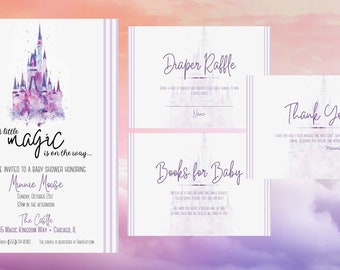 Magic Baby Shower Invitation, Baby Shower, Baby Shower Invitation Template, Printable Baby Shower, Baby Shower Invites, Princess,