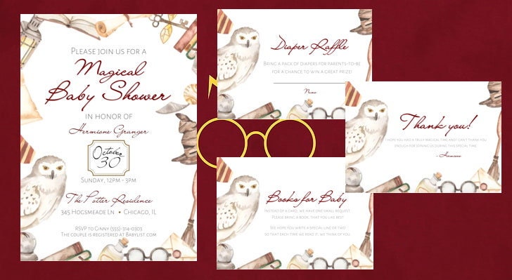 Wizard Baby Shower Invitation Baby Shower Baby Shower Invitation Template Printable Baby Shower Baby Shower Invites Harry
