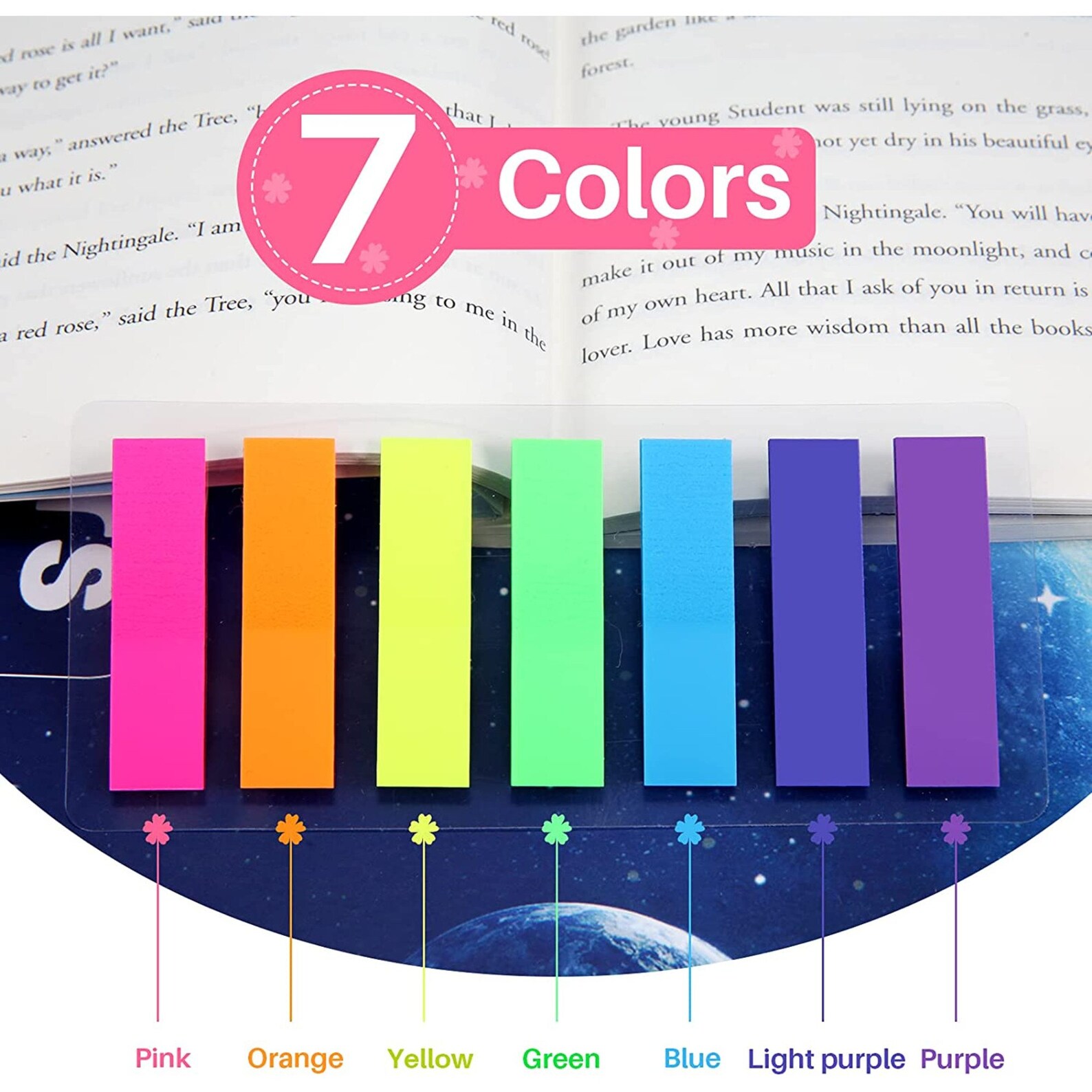 Rainbow Colors Sticky Notes, 980 Pcs Flag Sticky Notes, Pastel Colors ...