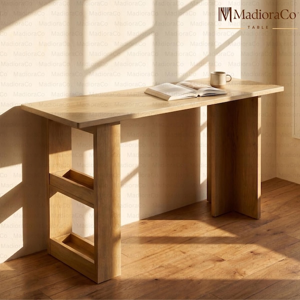 Live Edge Table Counter Height Wooden Coffee Table Modern Wooden Bar Table Desk Bar Height Table Extendable Table Dining Console Table