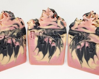 Cherry Heat Soap: Inferno Kiss Scent - Cade, Guaiacwood, Leather