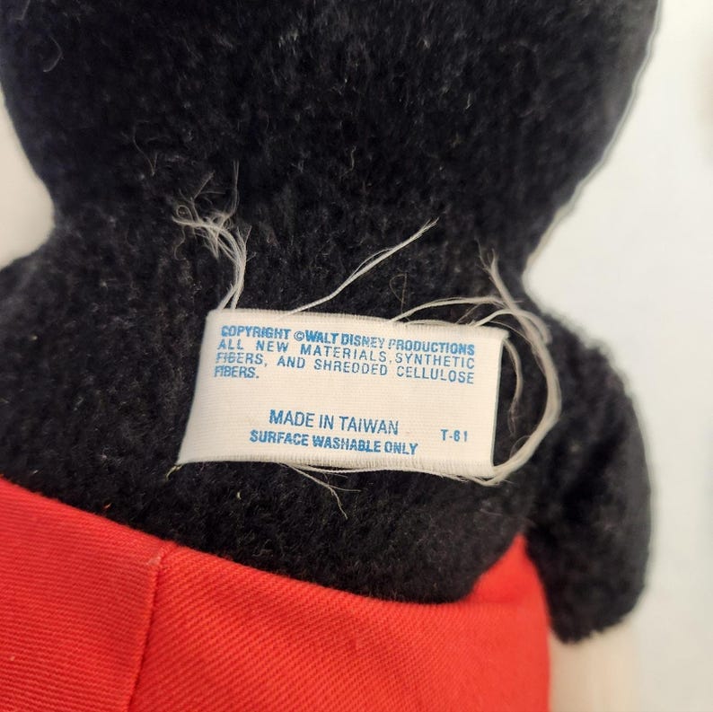 Mickey & Minnie Mouse Plush Vintage 1980s Hasbro Softies Stuffed Toy Set image 10