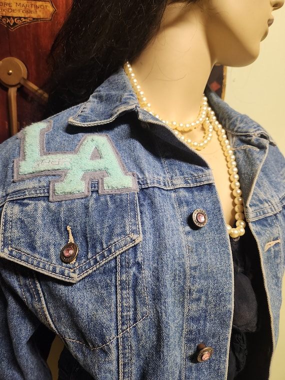 Vintage 80's La Gear Denim Cropped Jacket