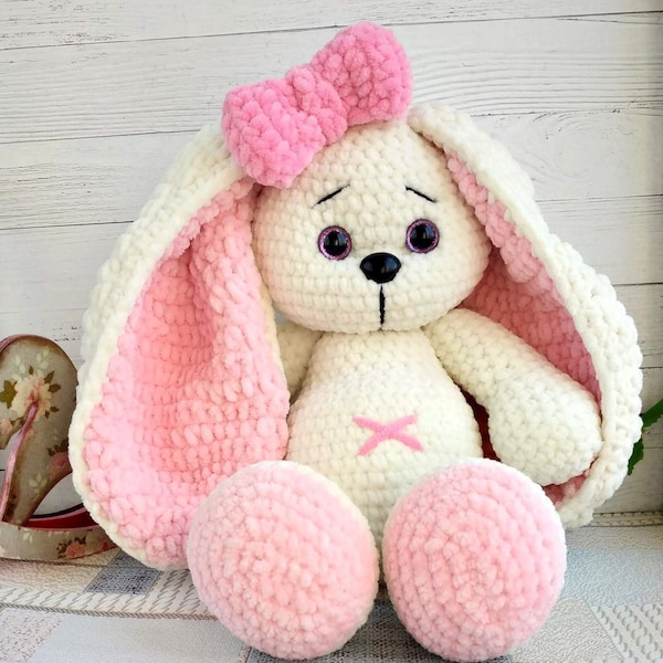 Modèle au crochet LAPIN au crochet Modèle au crochet amigurumi (anglais) Crochet Modèle animal Modèle lapin amigurumi Modèle de tricot jouet Jouet au crochet