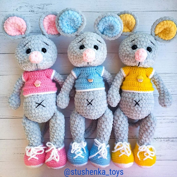 CROCHET MOUSE PATTERN Amigurumi crochet pattern (English) Crochet toy pattern Crochet animal Easy crochet pattern Animal pattern Toy pattern