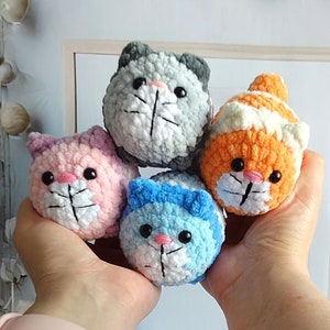 No Sew CAT CROCHET Pattern, Amigurumi Tutorial PDF in English, Cute Loaf Cat Plushies, Amigurumi Crochet Kitten, Free Crochet Pattern