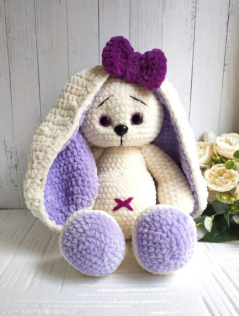 GEHAAKT KONIJNTJE Patroon Haakpatroon amigurumi (Engels) Gehaakt dierenpatroon Amigurumi konijn patroon breipatroon speelgoed Gehaakt speelgoed afbeelding 2