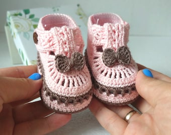 Baby sandals Crochet Pattern, Baby Shoes Tutorial , Gift Baby Booties for Newborn, 3 Sizes (0-12 months), In English and Italian