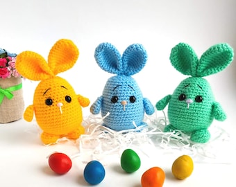 Bunny Crochet Pattern, Amigurumi Rabbit Toy, Easter Bunny, Rabbit Crochet, Amigurumi Tutorial in English, Crochet for Beginner, Easter Decor