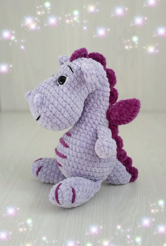 Dragon plush toy amigurumi crochet pattern PDF tutorial English - Crochet Dinosaur pattern - Amigurumi toy pattern