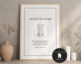 Memento Mori Print, Stoicism Printable Art, Digital Download, Remember You Will Die