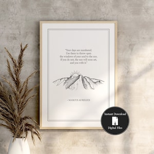 Marcus Aurelius Digital Print, Stoicism Dot Art, Stoic Philosophy Quote, Digital Download